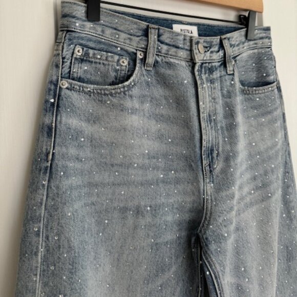 (Pistola) Wes High Rise Barrel Jean in Glitz - Picture 9 of 13